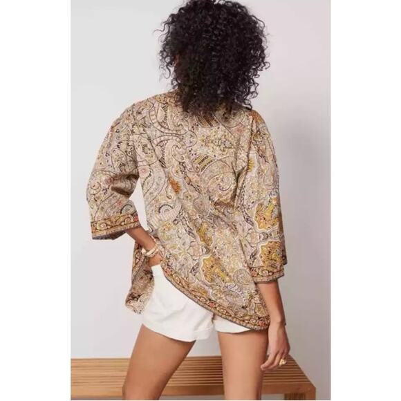 CLEOBELLA Evereve Kaleidoscope Wrap Kimono Top Size XS/S Beachy Boho - Picture 5 of 11